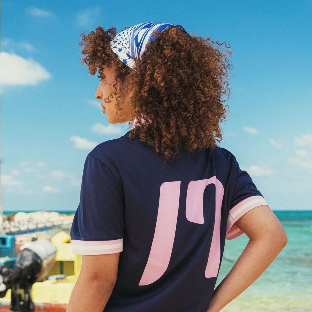 NWT PaliRoots FISHNET SILK BANDANA NAVY - Picture 3 of 10